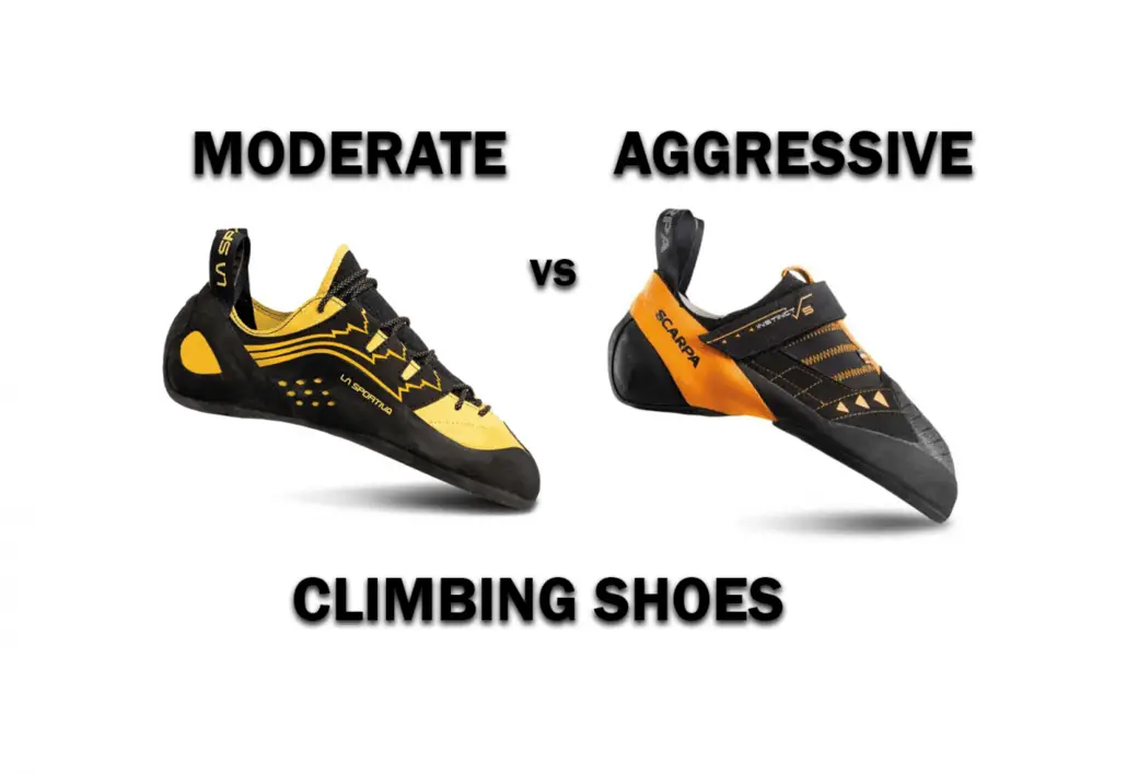 Moderate vs Aggressive Climbing Shoes 